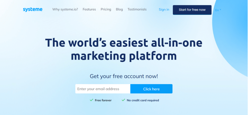 How to create a landing page in Systeme.io