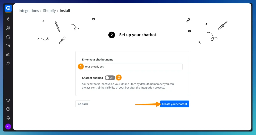 Integrate ChatBot with Shopify